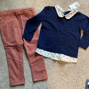 H&M toddler set - sweater with twill pants
